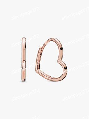 Asymmetrical Heart Hoop Earrings